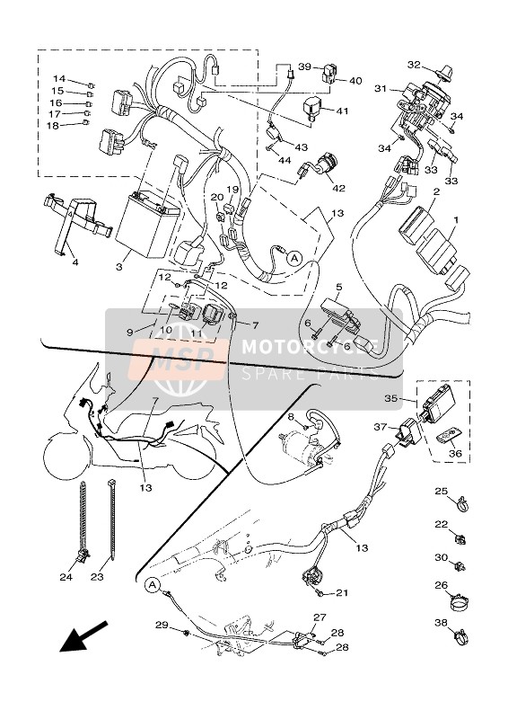 BL1H25901000, Faisceau De Fils Com, Yamaha, 0